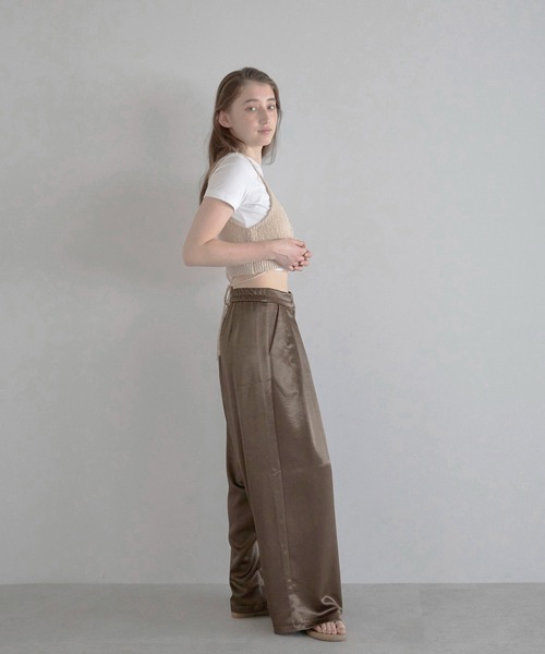 MINERTE(ミネルテ)の「【MINERTE】drawstring knit bustier / ドロストニットビスチェ(キャミソール・レディース・オフホワイト/ライトベージュ/ネイビー・FREE)」の21枚目の写真