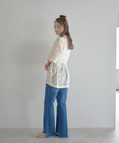 MINERTE(ミネルテ)の「【MINERTE】drawstring knit bustier / ドロストニットビスチェ(キャミソール・レディース・オフホワイト/ライトベージュ/ネイビー・FREE)」の13枚目の写真