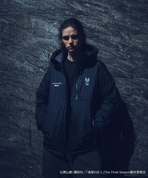 NANGA(ナンガ)の「進撃の巨人 × NANGA AURORA DOWN JACKET(LEVI)(ダウンジャケット/コート・メンズ・ブラック/カーキ・S/M/L/XL)」の3枚目の写真