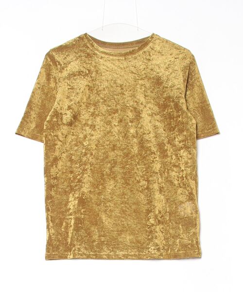 セール】ベロアハーフスリーブトップス（Tシャツ/カットソー）｜THE