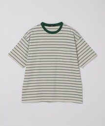 SHIPS: マイクロ ボーダー ショートスリーブ Tシャツ