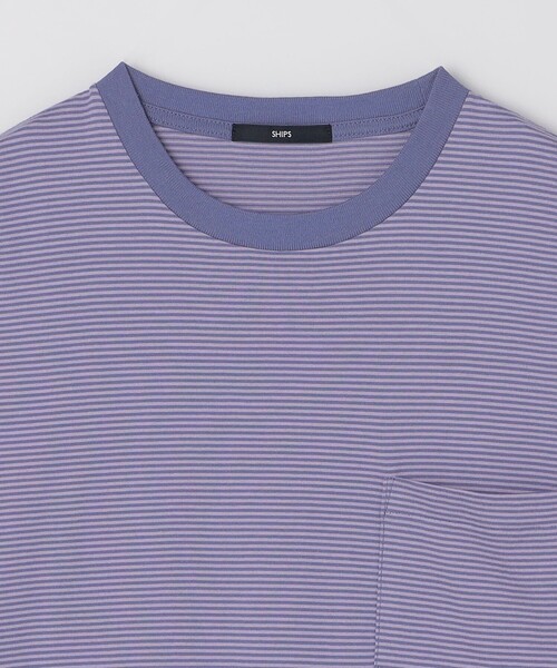 SHIPS(シップス)の「SHIPS: マイクロ ボーダー ショートスリーブ Tシャツ(Tシャツ/カットソー・メンズ・ブラウン/グリーン/ダークグレー/ベージュ/ネイビー/ラベンダー/ブルー・SMALL/MEDIUM/LARGE/X-LARGE)」の10枚目の写真