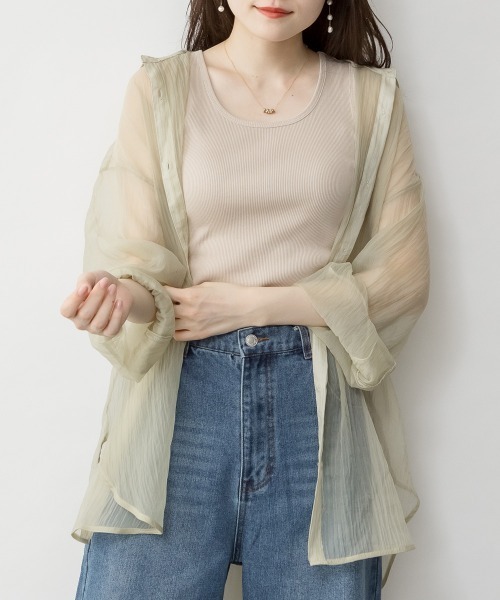 RCD(アールシーディー)の「コットンリブタンクトップ(タンクトップ・レディース・ベージュ/ブラック/カーキ/オフホワイト/杢グレー・M/L/LL)」の4枚目の写真