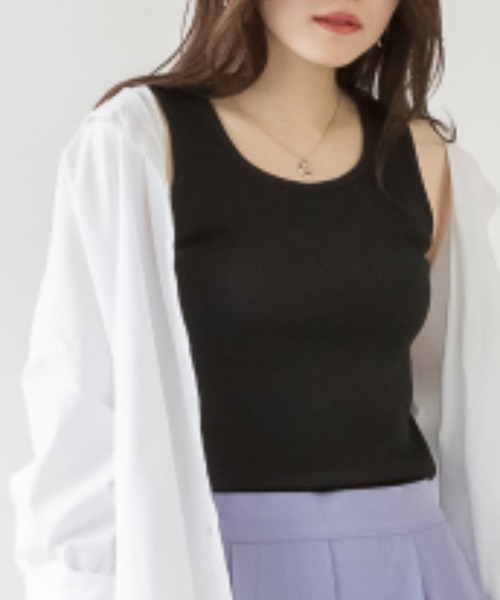 DIESEL Ribbed cotton top リブコットントップ タンクトップ セール】コットンリブタンクトップ（タンクトップ）｜RCD