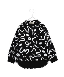 MAKE YOUR DAY | 総柄バンドカラー長袖シャツ■80～140cm(シャツ/ブラウス)