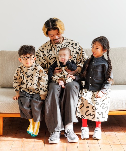 MAKE YOUR DAY（メイクユアデイ）の「総柄バンドカラー長袖シャツ■80～140cm（シャツ/ブラウス・キッズ・ブラック/オリーブ/アイボリー/ベージュ・110/100/90/80/120/130/140）」の19枚目の写真