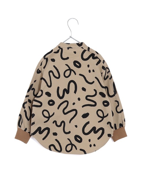 MAKE YOUR DAY（メイクユアデイ）の「総柄バンドカラー長袖シャツ■80～140cm（シャツ/ブラウス・キッズ・ブラック/オリーブ/アイボリー/ベージュ・110/100/90/80/120/130/140）」の7枚目の写真