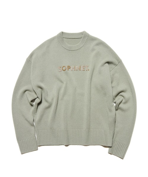 SOPHNET.（ソフネット）の「LOGO PATCH KNIT（ニット/セーター・メンズ・ブラック/カーキ・2/3/4/5/1）」の2枚目の写真