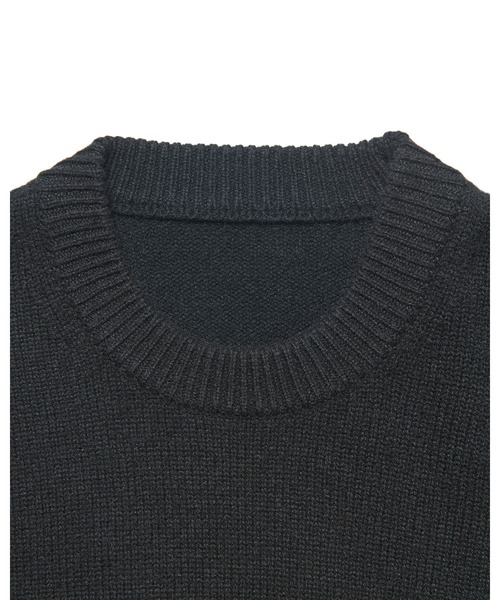 SOPHNET.（ソフネット）の「LOGO PATCH KNIT（ニット/セーター・メンズ・ブラック/カーキ・2/3/4/5/1）」の8枚目の写真