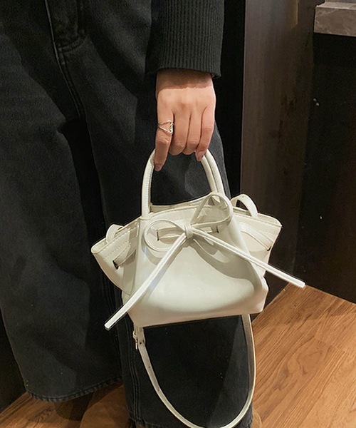 LYN ミニトートバッグ ミニショルダーバッグ リボン 楽天市場】【50％OFF】リボンミニショルダーバッグ りぼん