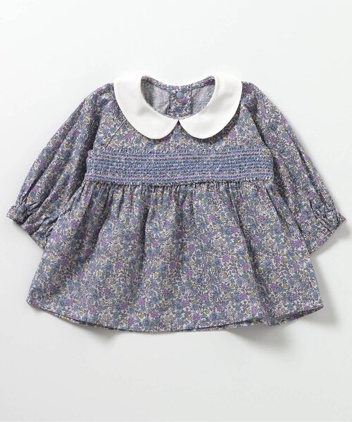 apres les cours(アプレレクール)の「花柄スモッキング刺繍セットアップ(その他ベビーウェア・キッズ・サックスブルー/ピンク・70/80)」の10枚目の写真