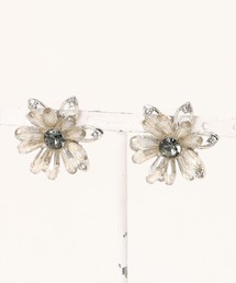 【charme by pimo 】マーガレット ビーズ 花 ピアス(MA)