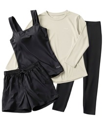 FILA（フィラ）の「ラッシュガード付き 4点セット水着 (レギンスタイプ)（水着）」