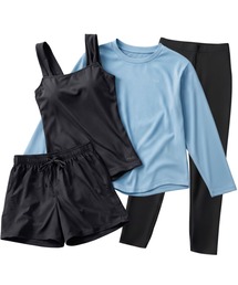 FILA（フィラ）の「ラッシュガード付き 4点セット水着 (レギンスタイプ)（水着）」