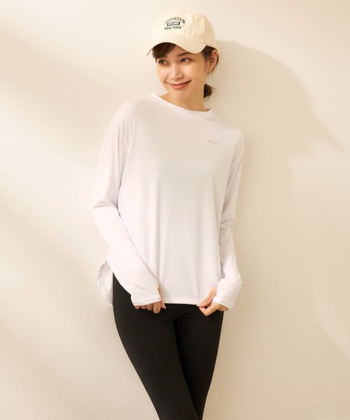 FILA(フィラ)の「ラッシュガード付き 4点セット水着 (レギンスタイプ)(水着・レディース・ブラック/ホワイト・MEDIUM/LARGE/X-LARGE/XX-LARGE)」の7枚目の写真