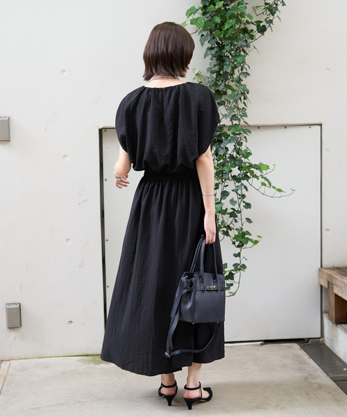 Rouge vif Anna（ルージュヴィフアンナ）の「ノースリーブワンピース（ワンピース・レディース・チャコールグレー/ブラック・フリー）」の6枚目の写真