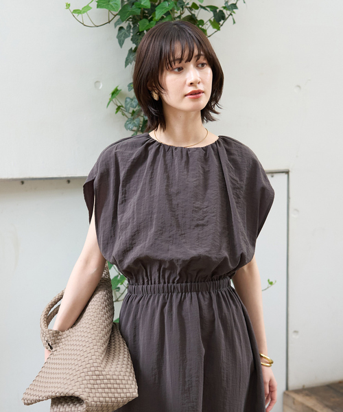 Rouge vif Anna（ルージュヴィフアンナ）の「ノースリーブワンピース（ワンピース・レディース・チャコールグレー/ブラック・フリー）」の20枚目の写真