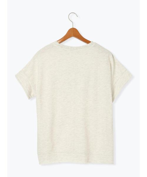 Lugnoncure（ルノンキュール）の「カレッジ風ロゴプリントミニ裏毛トップス（Tシャツ/カットソー・レディース・オフホワイト/ブルー/チャコールグレー・F）」の17枚目の写真