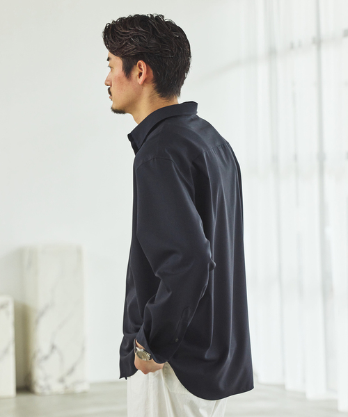 EDIFICE（エディフィス）の「SUPER 100’s  ウール レギュラー シャツ（シャツ/ブラウス・メンズ・ネイビー/ブラック/グレー・SMALL/MEDIUM/LARGE）」の15枚目の写真