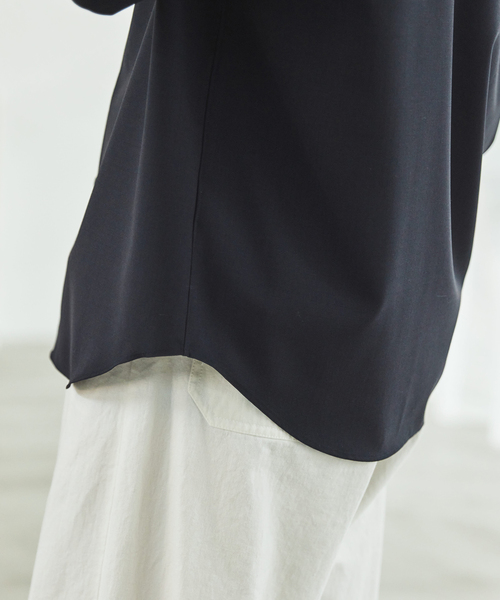 EDIFICE（エディフィス）の「SUPER 100’s  ウール レギュラー シャツ（シャツ/ブラウス・メンズ・ネイビー/ブラック/グレー・SMALL/MEDIUM/LARGE）」の11枚目の写真