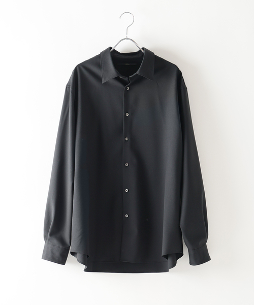 EDIFICE（エディフィス）の「SUPER 100’s  ウール レギュラー シャツ（シャツ/ブラウス・メンズ・ネイビー/ブラック/グレー・SMALL/MEDIUM/LARGE）」の9枚目の写真