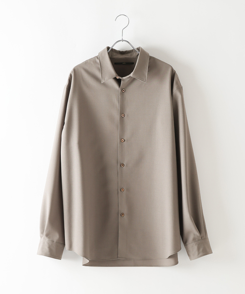 EDIFICE（エディフィス）の「SUPER 100’s  ウール レギュラー シャツ（シャツ/ブラウス・メンズ・ネイビー/ブラック/グレー・SMALL/MEDIUM/LARGE）」の7枚目の写真