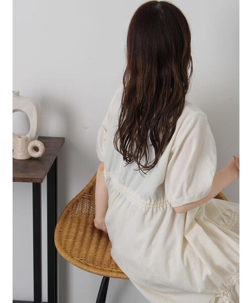 ehka sopo（エヘカソポ）の「ドロスト切り替えワンピース（ワンピース・レディース・ブラック/オフホワイト/グリーン・F）」の8枚目の写真