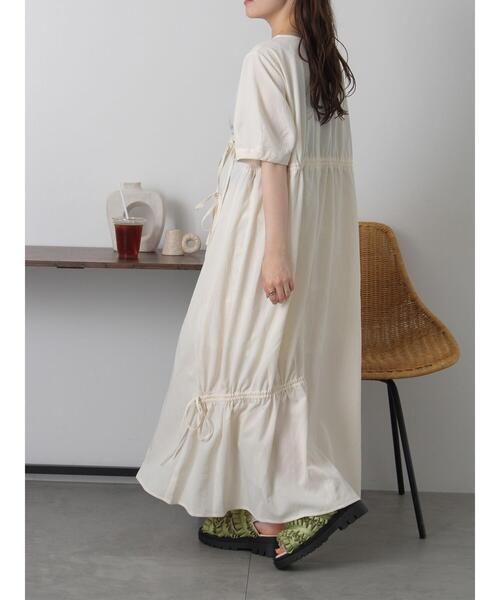 ehka sopo（エヘカソポ）の「ドロスト切り替えワンピース（ワンピース・レディース・ブラック/オフホワイト/グリーン・F）」の11枚目の写真