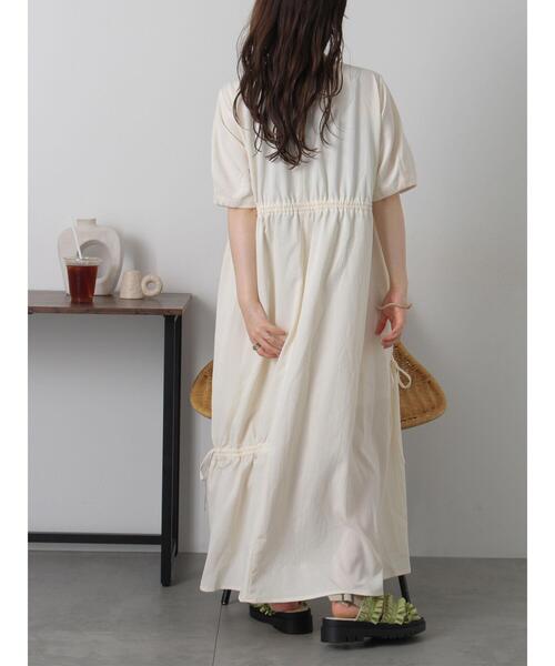 ehka sopo（エヘカソポ）の「ドロスト切り替えワンピース（ワンピース・レディース・ブラック/オフホワイト/グリーン・F）」の12枚目の写真