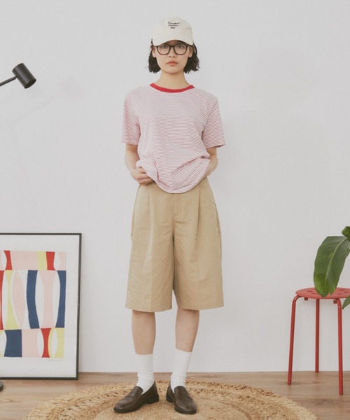 MERLOT（メルロー）の「ワイドハーフチノパンツ（チノパンツ・レディース・ブラック/ベージュ・FREE）」の11枚目の写真