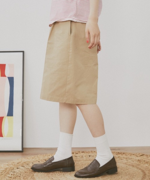 MERLOT（メルロー）の「ワイドハーフチノパンツ（チノパンツ・レディース・ブラック/ベージュ・FREE）」の9枚目の写真