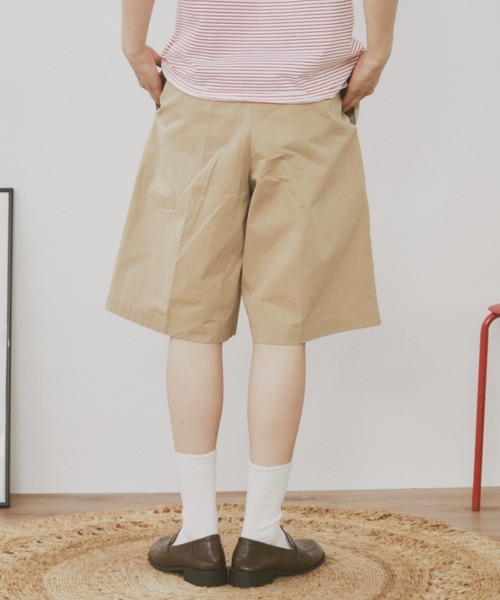 MERLOT（メルロー）の「ワイドハーフチノパンツ（チノパンツ・レディース・ブラック/ベージュ・FREE）」の10枚目の写真