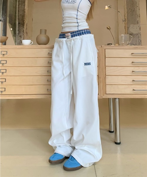 CERCA(チェルカ)の「【 MEMECLE / メメクル 】チェックレイヤードパンツ(その他パンツ・レディース・ネイビー/ホワイト・L/M/S)」の3枚目の写真