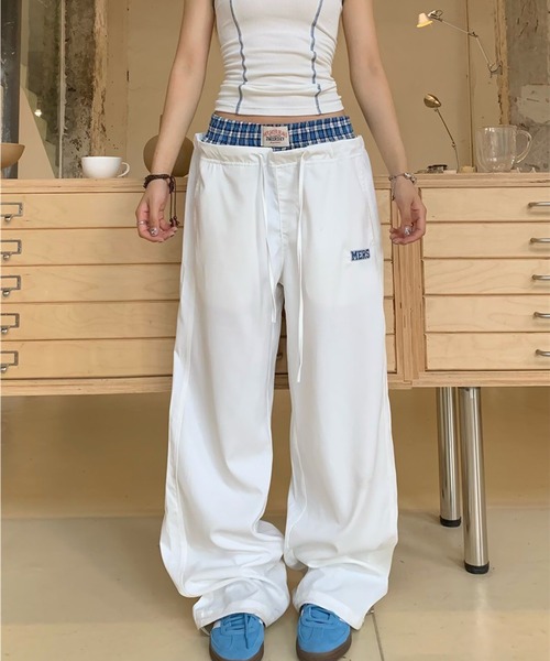 CERCA(チェルカ)の「【 MEMECLE / メメクル 】チェックレイヤードパンツ(その他パンツ・レディース・ネイビー/ホワイト・L/M/S)」の9枚目の写真