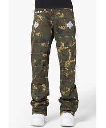 GUAPI/グアピ/Camo Pockets Flared Denim