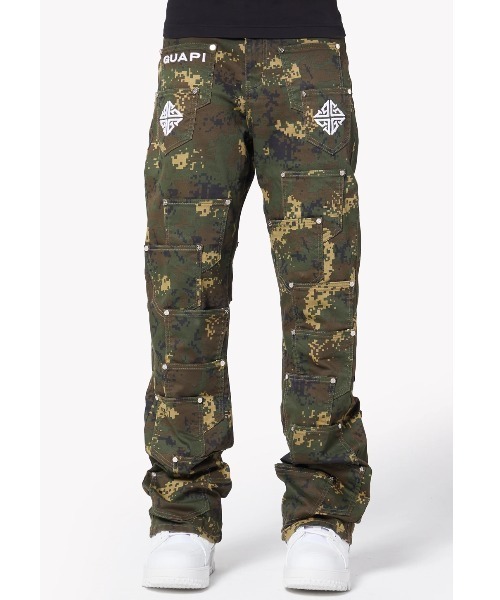 パンツ GUAPI Camo Pockets Flared Denim 32 GUAPI Camo Pockets Flared Denim 32