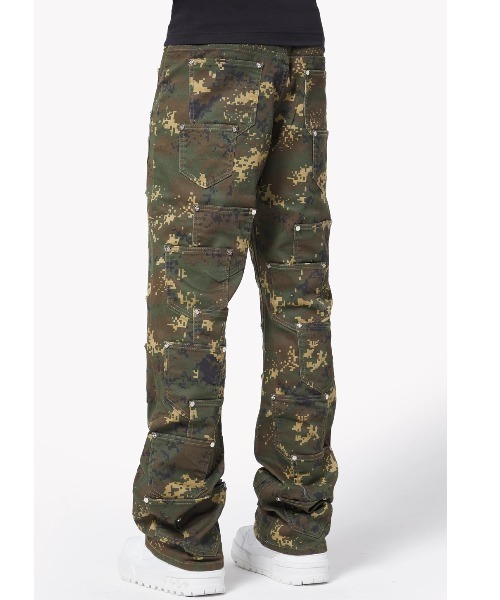 GUAPI/グアピ/Camo Pockets Flared Denim（デニムパンツ