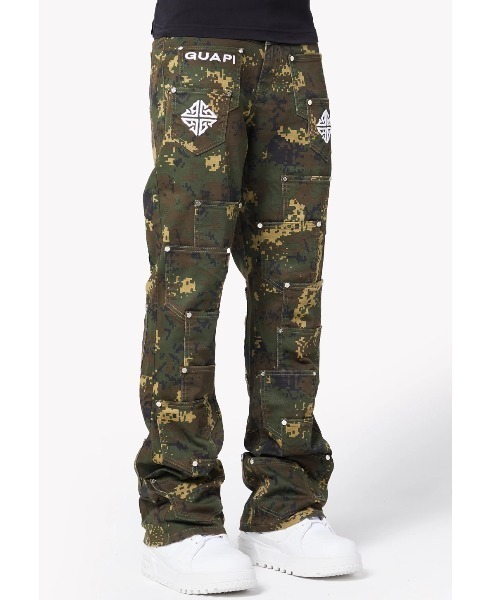 GUAPI/グアピ/Camo Pockets Flared Denim（デニムパンツ
