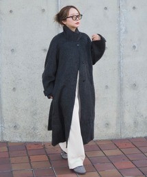 LAULEN([)cashmere stand collar cocoon coat /JV~AX^hJ[RN[OR[g(XeJ[R[g)