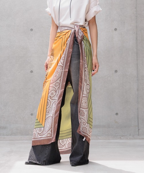 PAGEBOY（ページボーイ）の「ペイズリースカーフ（バンダナ/スカーフ・レディース・オレンジ系その他・FREE）」の3枚目の写真