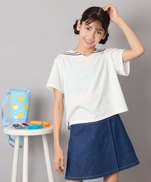 a.v.v（アーヴェヴェ）の「[120-160]【接触冷感/ジメジメ対策】セーラーカラーＴ（Tシャツ/カットソー・キッズ）」