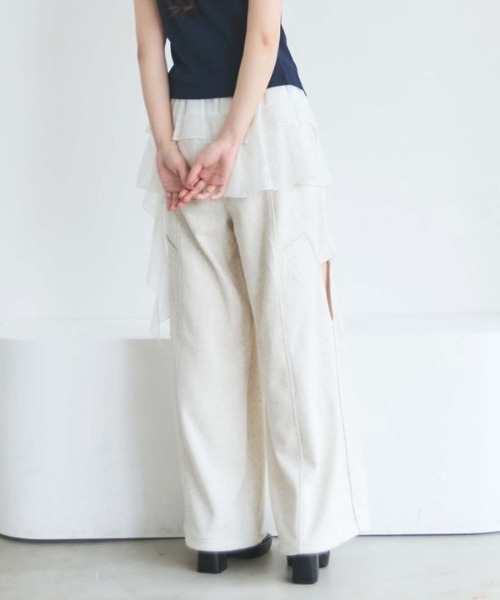 archives（アルシーヴ）の「カットアウト裏毛パンツ（その他パンツ・レディース・オートミール/グレー・MEDIUM）」の7枚目の写真