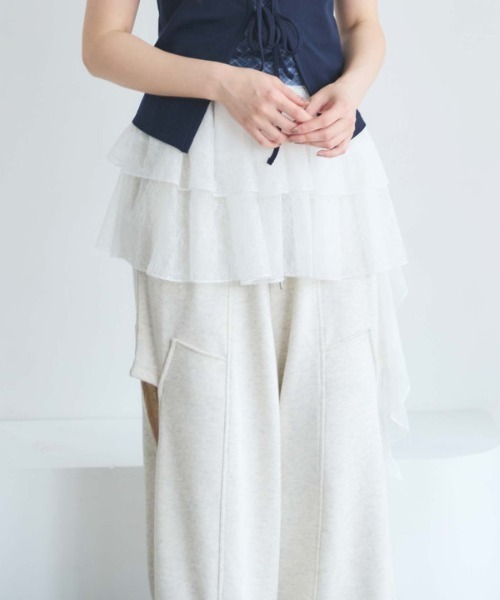 archives（アルシーヴ）の「カットアウト裏毛パンツ（その他パンツ・レディース・オートミール/グレー・MEDIUM）」の8枚目の写真