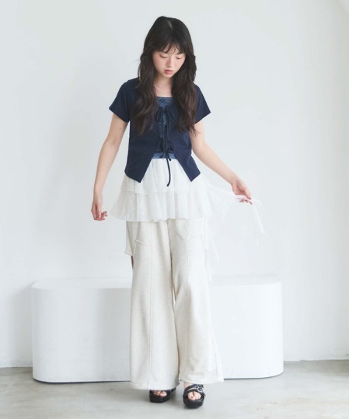 archives（アルシーヴ）の「カットアウト裏毛パンツ（その他パンツ・レディース・オートミール/グレー・MEDIUM）」の10枚目の写真