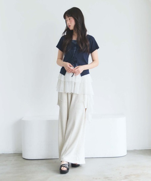 archives（アルシーヴ）の「カットアウト裏毛パンツ（その他パンツ・レディース・オートミール/グレー・MEDIUM）」の11枚目の写真