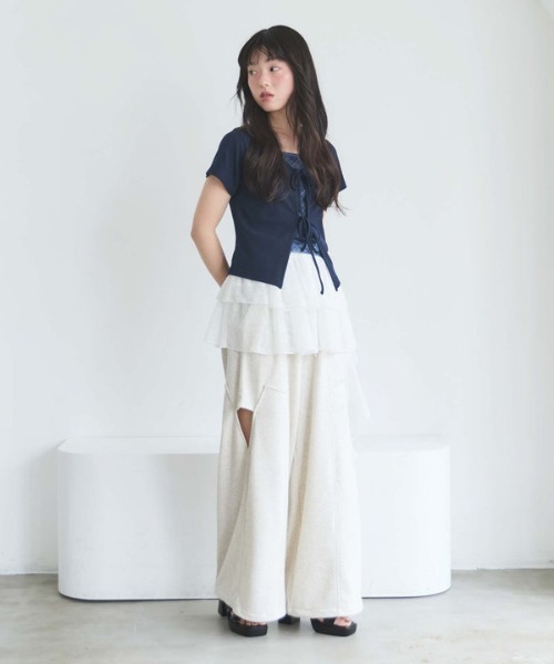 archives（アルシーヴ）の「カットアウト裏毛パンツ（その他パンツ・レディース・オートミール/グレー・MEDIUM）」の12枚目の写真