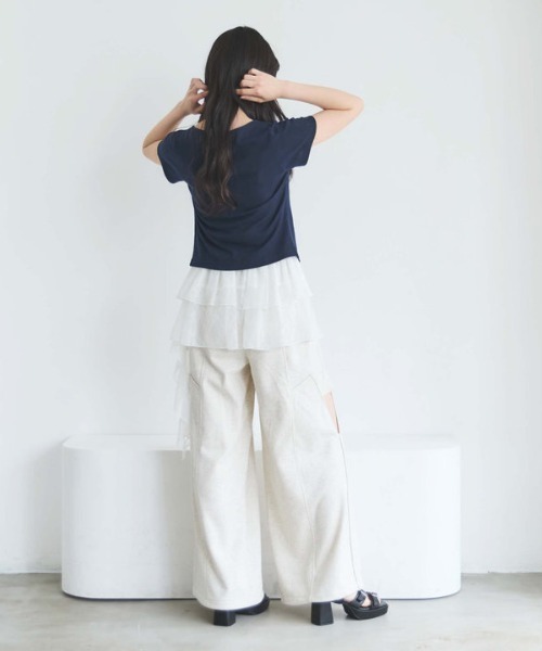 archives（アルシーヴ）の「カットアウト裏毛パンツ（その他パンツ・レディース・オートミール/グレー・MEDIUM）」の14枚目の写真