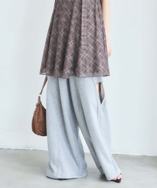 archives（アルシーヴ）の「カットアウト裏毛パンツ（その他パンツ・レディース・オートミール/グレー・MEDIUM）」の18枚目の写真