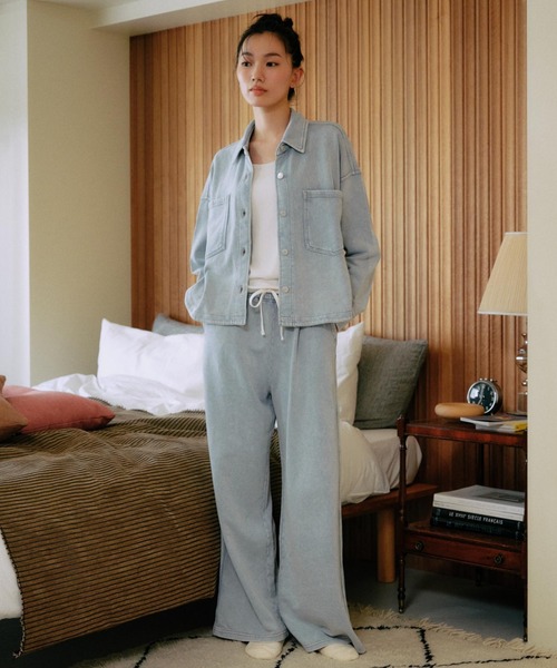 ムラサキスポーツ（ムラサキスポーツ）の「RIKKA FEMME/リッカファム デニムシャツ セットアップ対応 RF25FW19（デニムジャケット・レディース・ライトインディゴブルー/ブラック・S/M/M/L）」の3枚目の写真