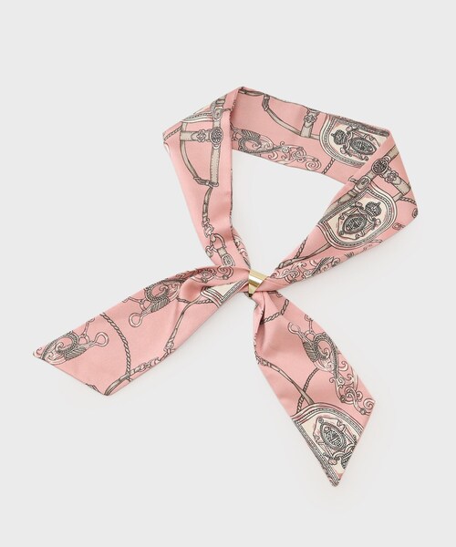 OPAQUE.CLIP（オペークドットクリップ）の「【スカーフリング付き】柄アソートスカーフ（バンダナ/スカーフ・レディース・ブラック/ボルドー/ベージュ/ベージュ系その他4/ピンク系5・00）」の4枚目の写真